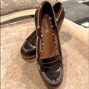 Sperry Darlington Leather Penny Loafers Pumps/Heels - Size 6.5
